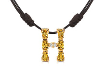 Load image into Gallery viewer, Pendant Letter H Initial 18kt Gold - Diamond Tales Fine Jewelry
