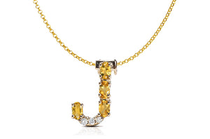 Pendant Letter J Initial 18kt Gold - Diamond Tales Fine Jewelry