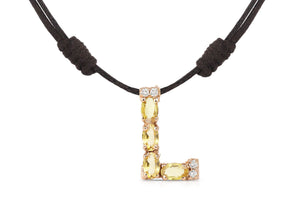 Pendant Letter L Initial 18 kt Gold - Diamond Tales Fine Jewelry