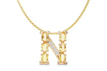 Load image into Gallery viewer, Pendant Letter N Initial 18kt Gold - Diamond Tales Fine Jewelry
