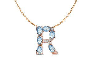 Pendant Letter R Initial 18kt Gold - Diamond Tales Fine Jewelry
