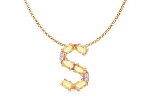 Pendant Letter S Initial 18kt Gold - Diamond Tales Fine Jewelry