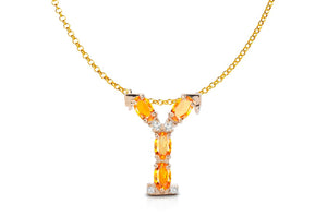 Pendant Letter Y Initial 18kt Gold - Diamond Tales Fine Jewelry