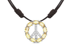 Pendant Peace Sign 18kt Gold - Diamond Tales Fine Jewelry