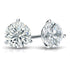 Platinum GIA natural round diamond stud earrings with 1.80 cts diamonds