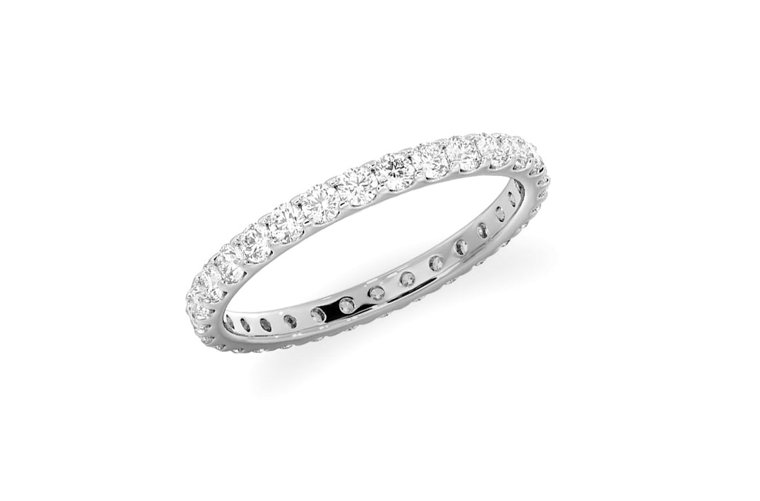 Ring 14kt Gold Petite Eternity Ring with Diamonds - Diamond Tales Fine Jewelry