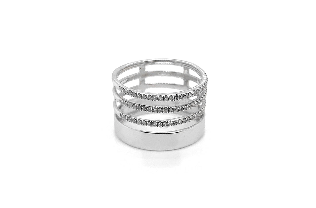 Ring 14kt White Gold &amp; Diamonds - Diamond Tales Fine Jewelry