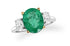 Ring 18kt Gold GIA Oval Emerald 2.28 cts & 2 Oval Diamonds 0.52 cts - Diamond Tales Fine Jewelry
