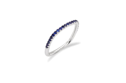 Ring 18kt Gold Half Band Mini Round Gems - Diamond Tales Fine Jewelry