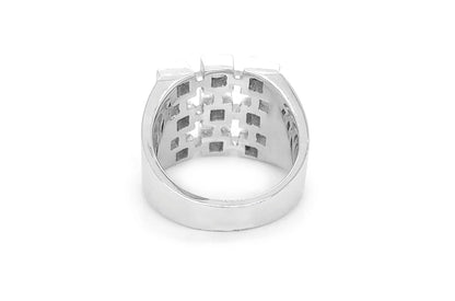 Ring White Gold &amp; Princess Cut Diamonds - Diamond Tales Fine Jewelry