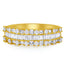 18k yellow gold half band ring with round and baguette diamonds by Diamond Tales