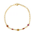 14k gold chain bracelet with round brilliant diamonds by Diamond Tales
