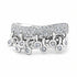 18k white gold double curved band ring with round brilliant diamonds by Diamond Tales