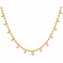round diamond drop necklace in 14k gold with vertical diamond arrangement
