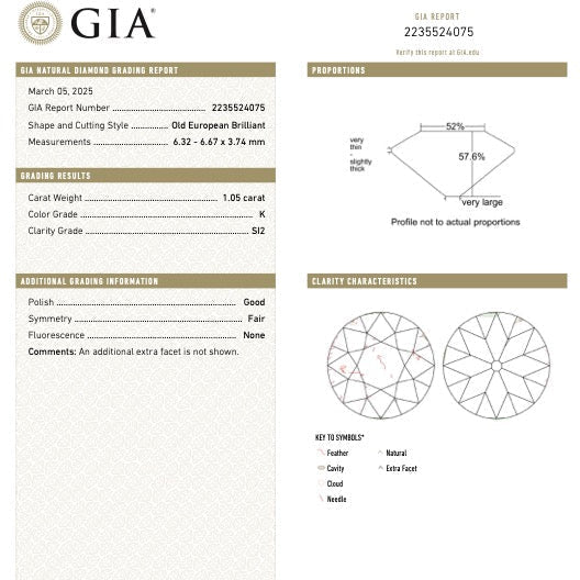 18k gold ring with 1.05 cts round diamond and pavé diamonds