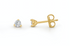 Natural round diamond stud earrings in 18k gold
