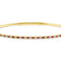 14k yellow gold bangle bracelet with rubies and round brilliant diamonds by Diamond Tales