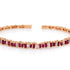 18k rose gold open bangle bracelet with rubies and round brilliant diamonds by Diamond Tales