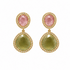 14k gold earrings with sapphires and diamonds