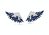 Sapphire and diamond wing earrings in 18k white gold – Diamond Tales