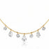 seven stone pear and round lab diamond necklace in 18k gold