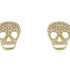 14k gold skull diamond stud earrings by Diamond Tales