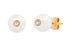 18k gold stud earrings featuring South Sea pearls with diamond accents