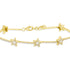 14k gold bracelet with star motifs and round brilliant diamonds by Diamond Tales