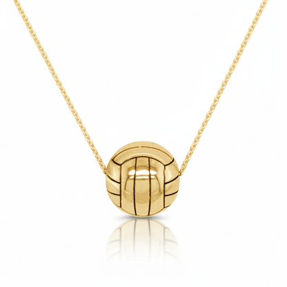 14k gold volleyball necklace by Diamond Tales