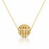 14k gold volleyball necklace by Diamond Tales