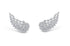 Wing-shaped diamond earrings in 18k white gold – Diamond Tales
