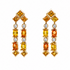 18k gold drop earrings with yellow sapphires and diamonds
