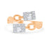 18k rose gold you-and-me illusion diamond ring by Diamond Tales