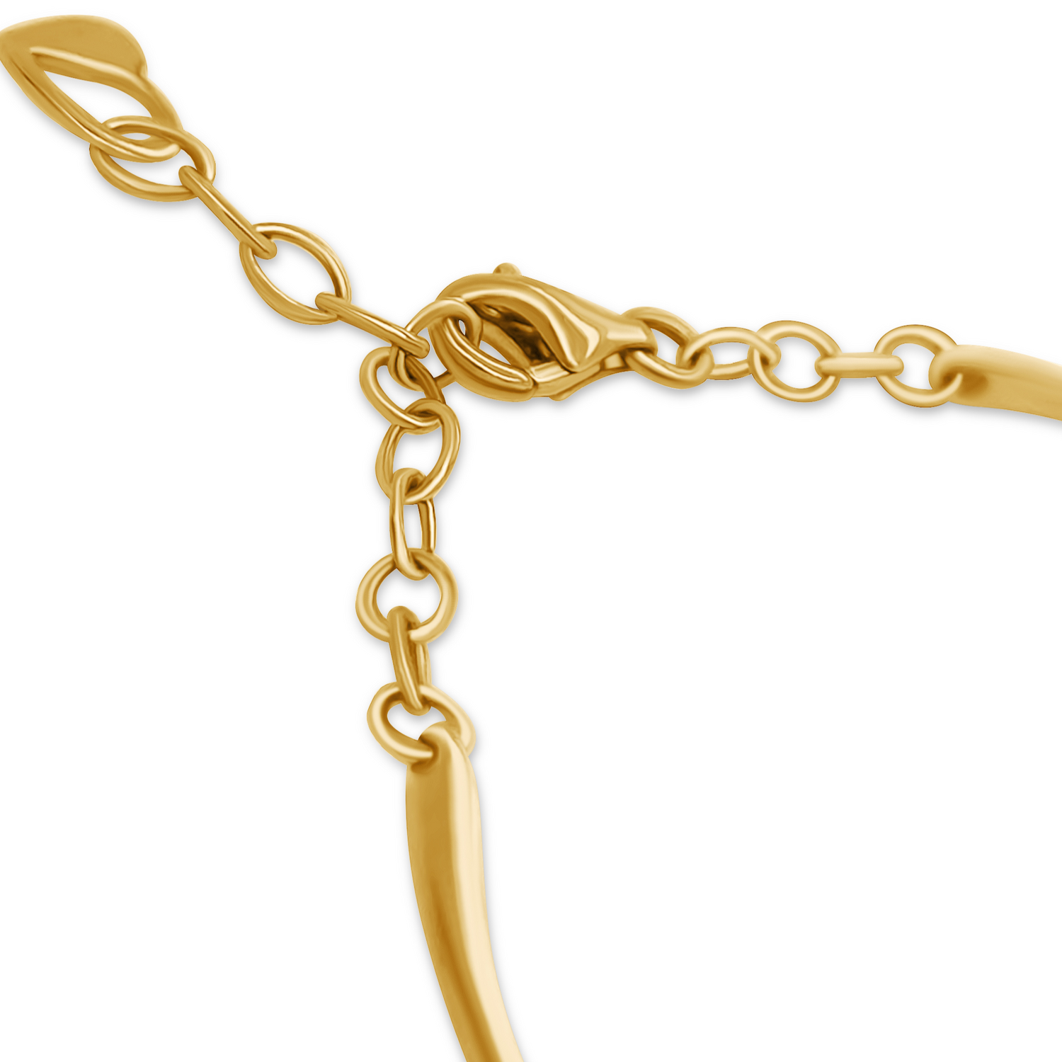 18k yellow gold zig-zag bangle bracelet with round brilliant diamonds by Diamond Tales